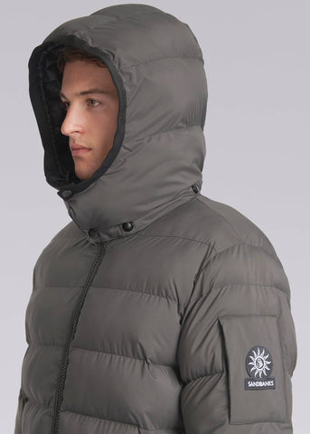 Sandbanks Shore Hooded Puffer - Charcoal