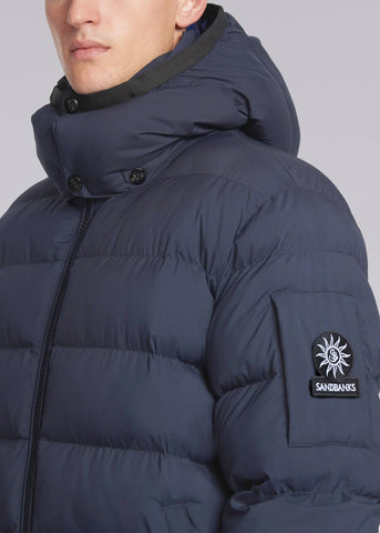 Sandbanks Shore Hooded Puffer - Navy