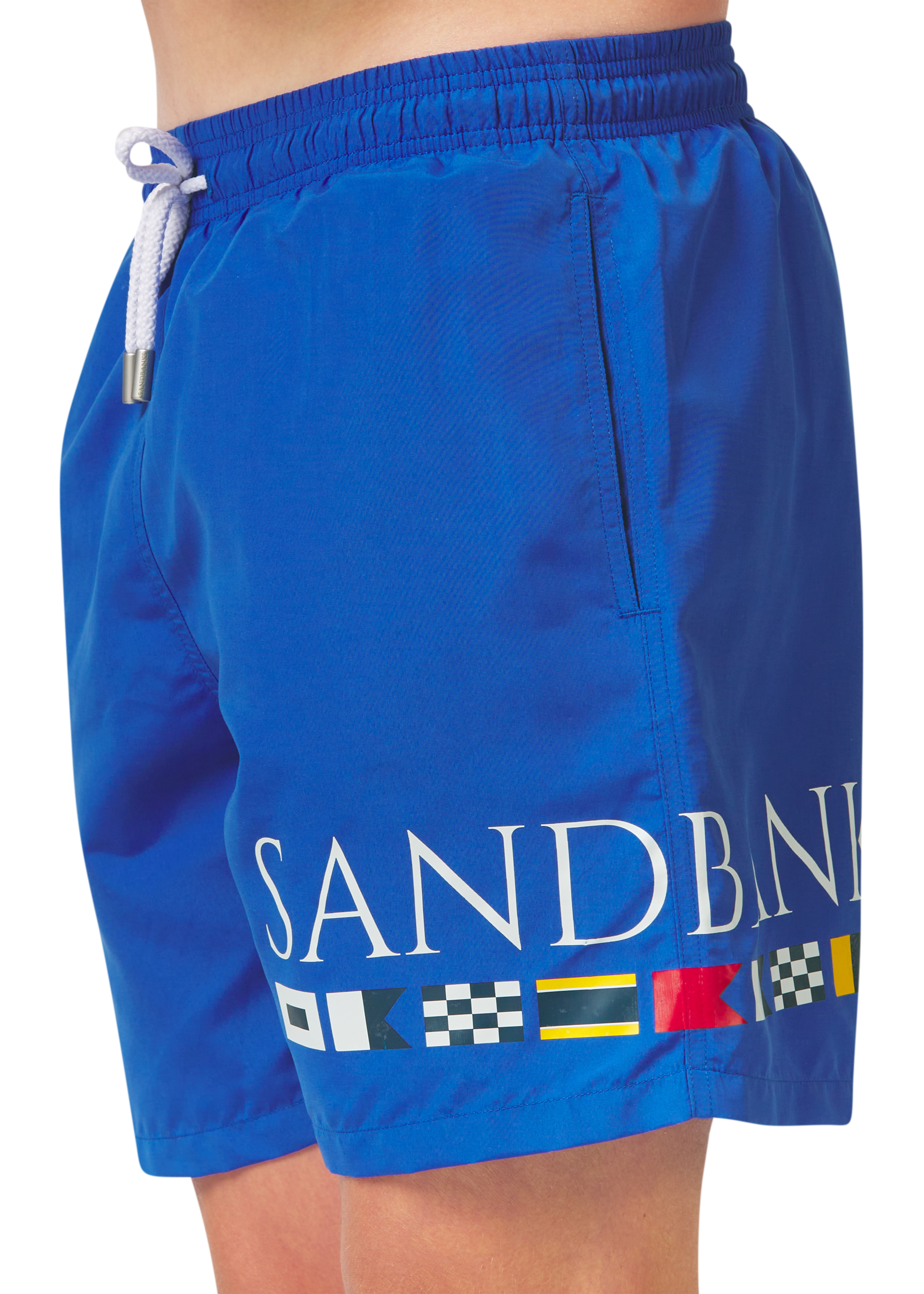 Sandbanks Signal Flag Swim Shorts - Nautical Blue