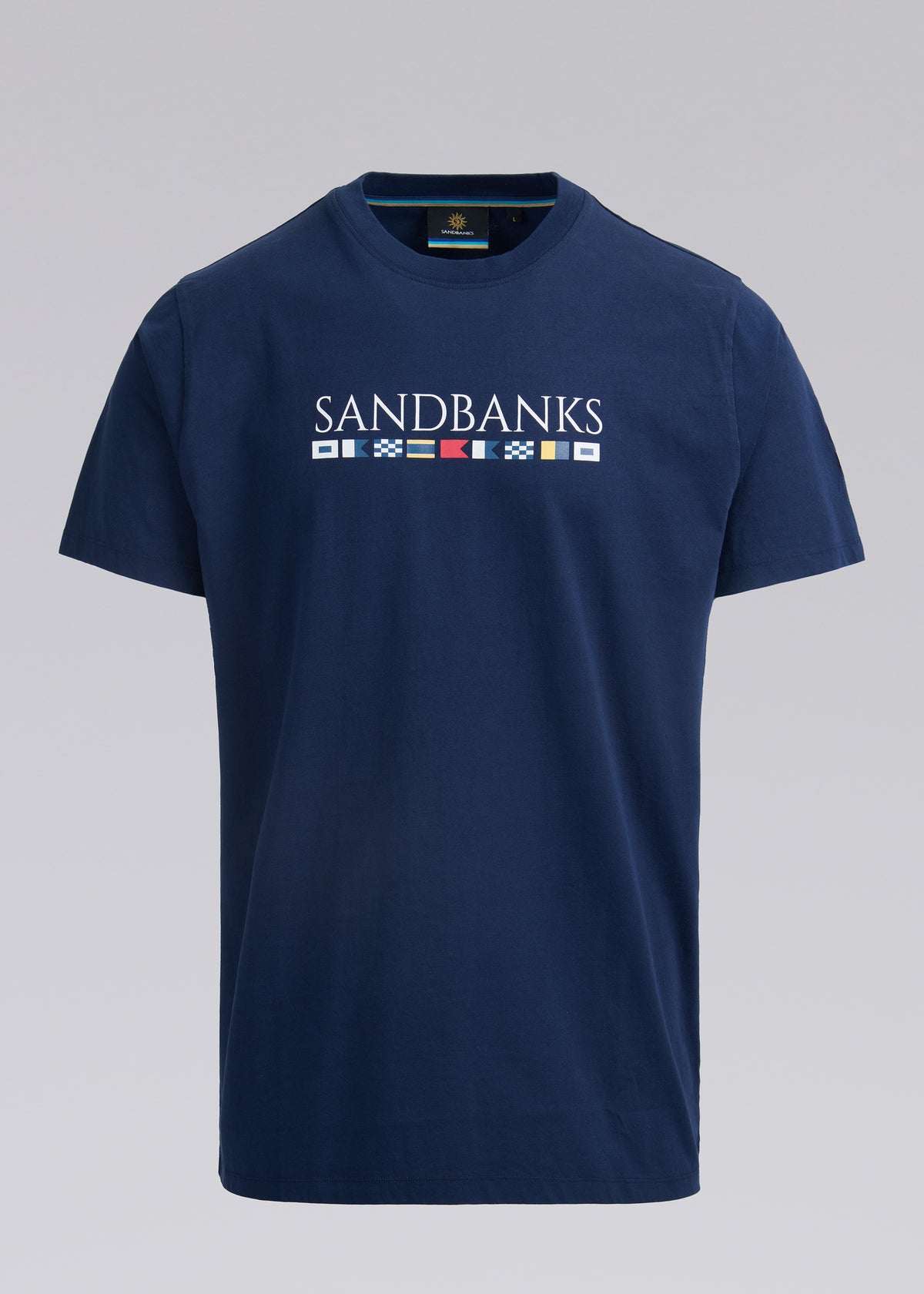 Sandbanks Signal Print T-Shirt - Navy