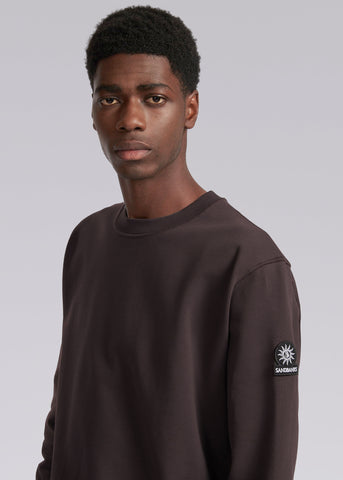 Sandbanks Badge Logo Sweatshirt - Brown