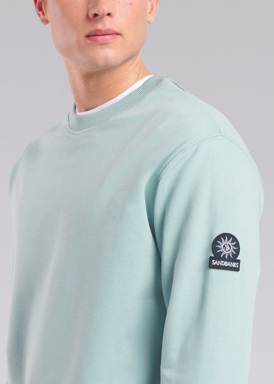 Sandbanks Badge Logo Sweatshirt - Steel Blue