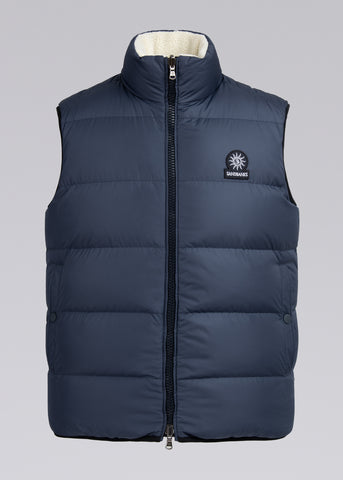 Sandbanks Tundra Polartec® Shearling Reversible Gilet - Navy/Shearling