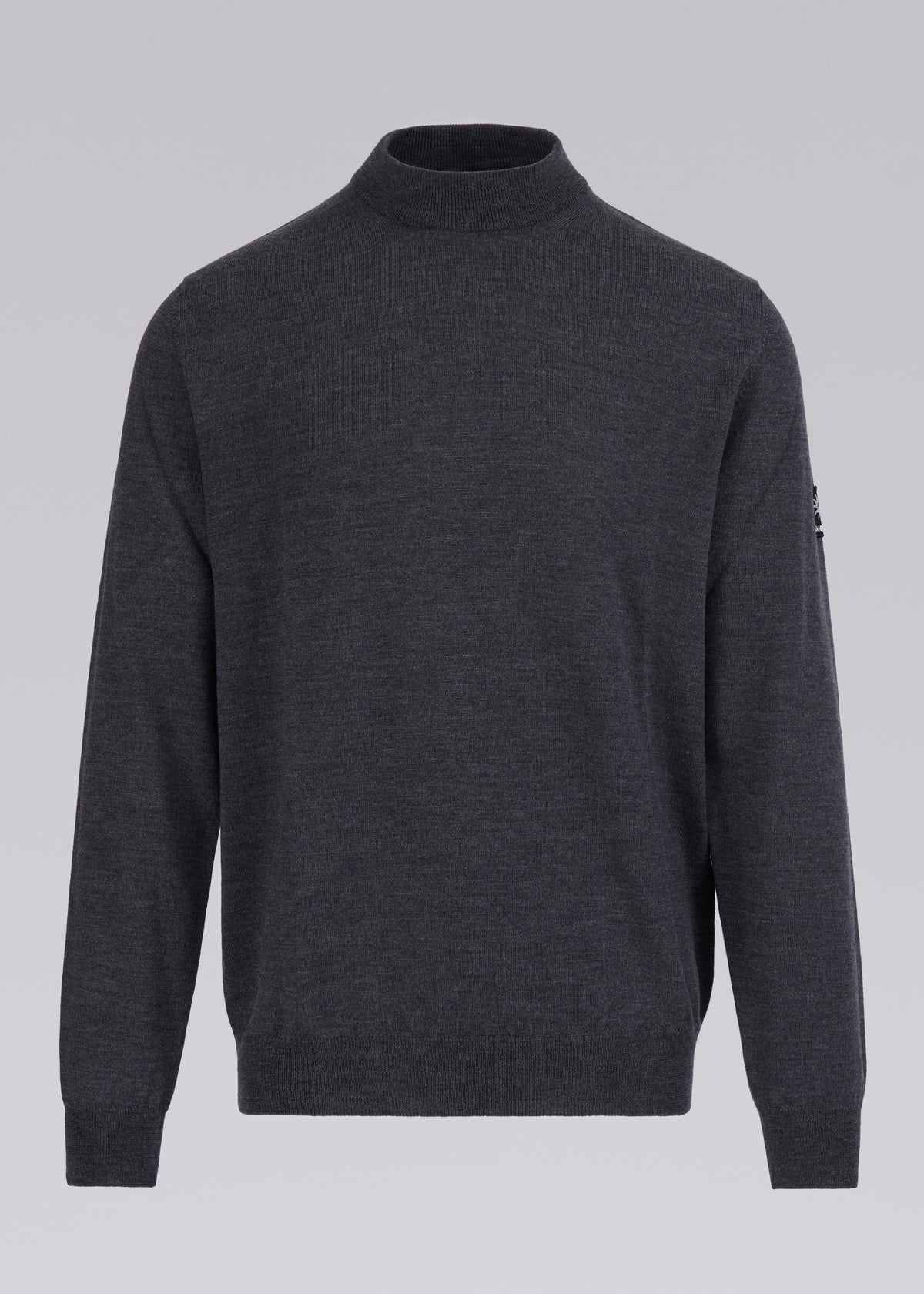 Sandbanks Turtle Neck Merino Wool Jumper - Anthracite