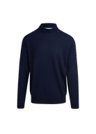 Sandbanks Turtle Neck Merino Wool Jumper in Navy