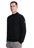 Sandbanks Turtle Neck Merino Wool Jumper - Black