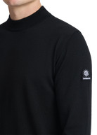Sandbanks Turtle Neck Merino Wool Jumper - Black