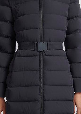 Sandbanks Dune Belted Mid Puffer - Navy