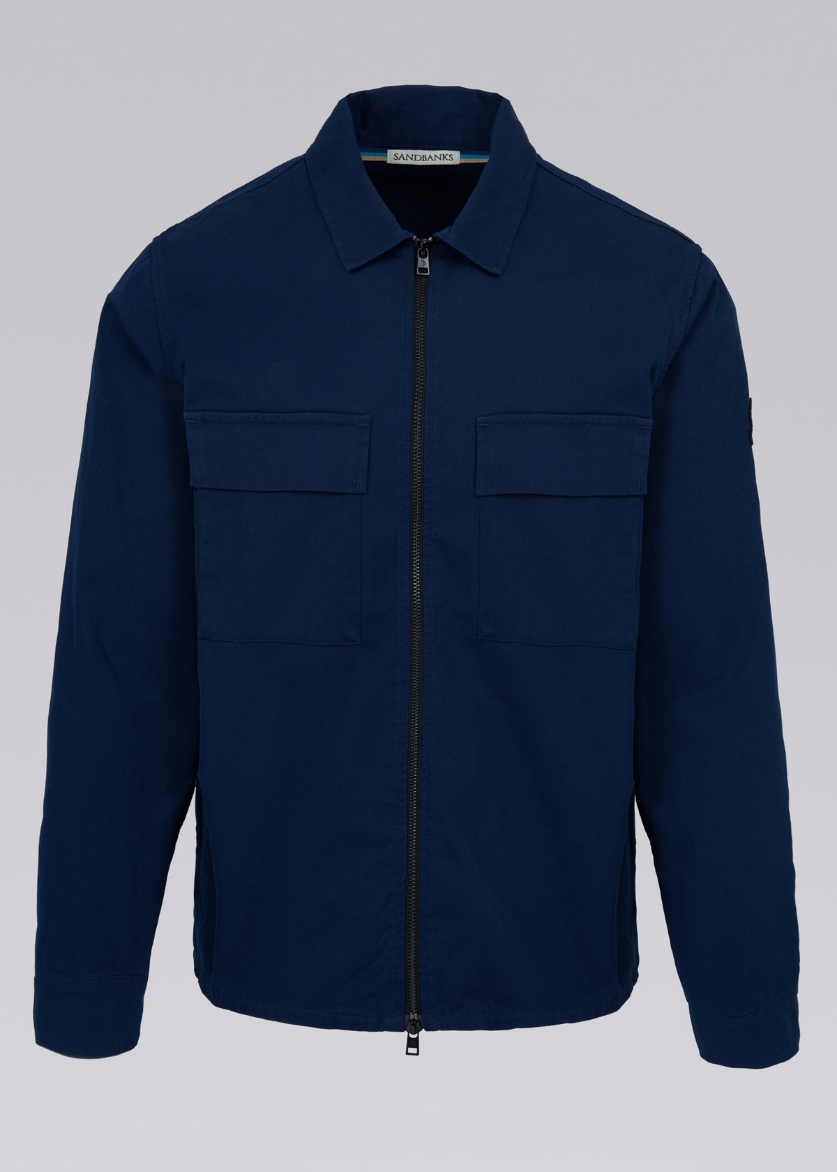 Sandbanks Gabardine Zip Overshirt - Navy