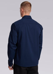 Sandbanks Gabardine Zip Overshirt - Navy