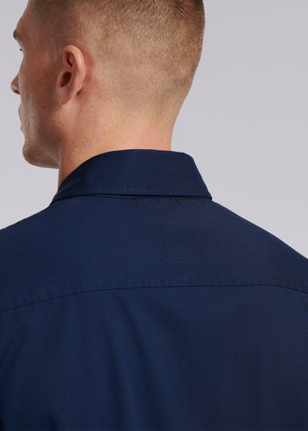 Sandbanks Gabardine Zip Overshirt - Navy