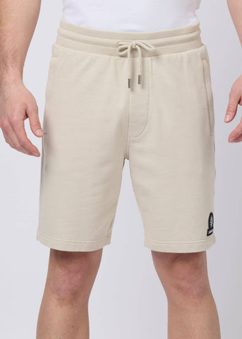 Sandbanks Badge Logo Sweat Shorts - Stone