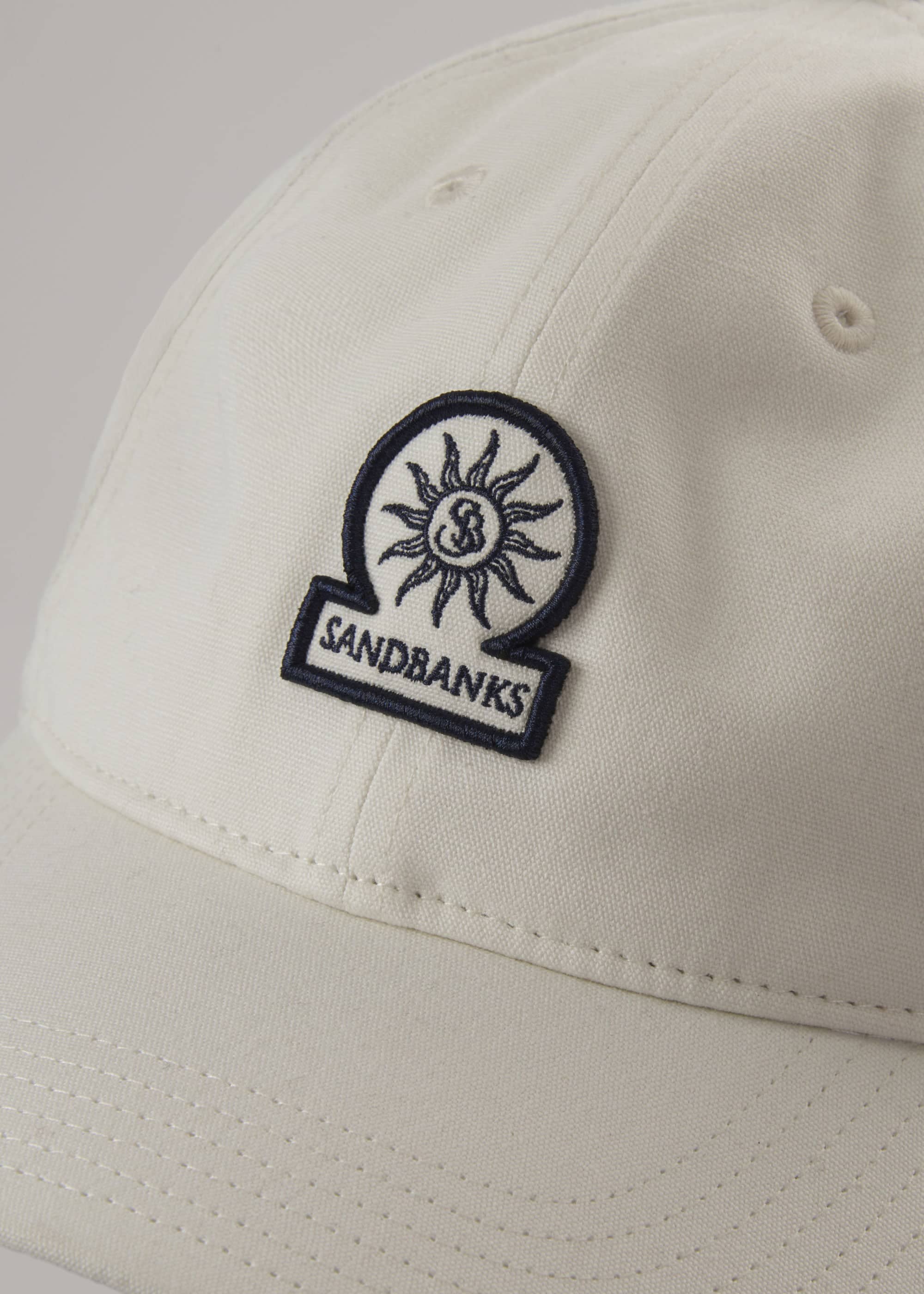 Sandbanks Classic Baseball Badge Logo Cap - Stone