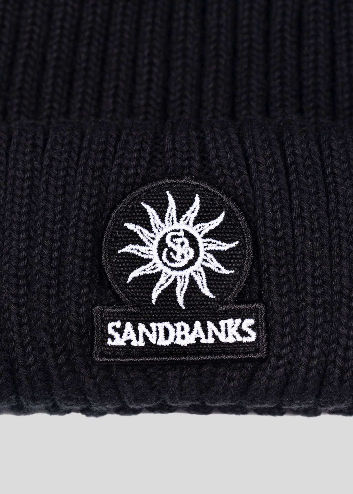 Sandbanks Badge Logo Beanie - Black - Sandbanks