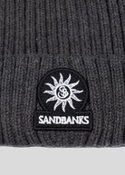 Sandbanks Badge Logo Merino Wool Beanie - Anthracite - Sandbanks