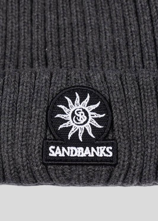 Sandbanks Badge Logo Beanie - Charcoal