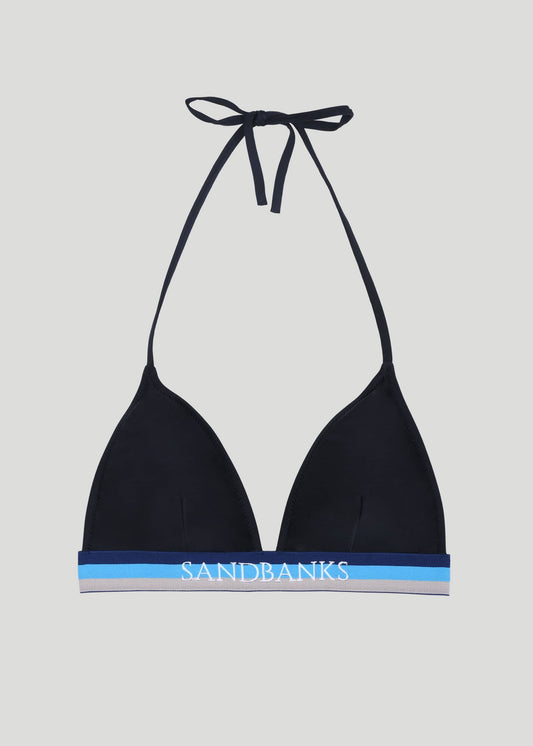 Sandbanks Tri-Colour Bikini Top - Black - sandbanksco.com