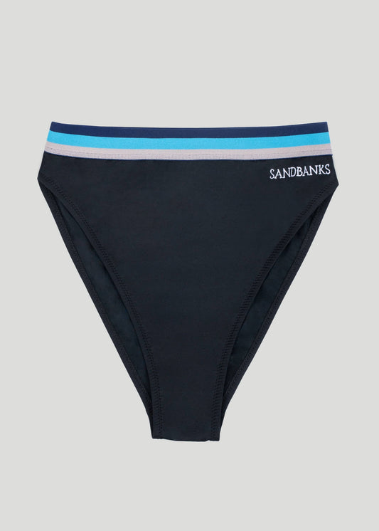 Sandbanks High Waisted Bikini Bottom - Black - sandbanksco.com