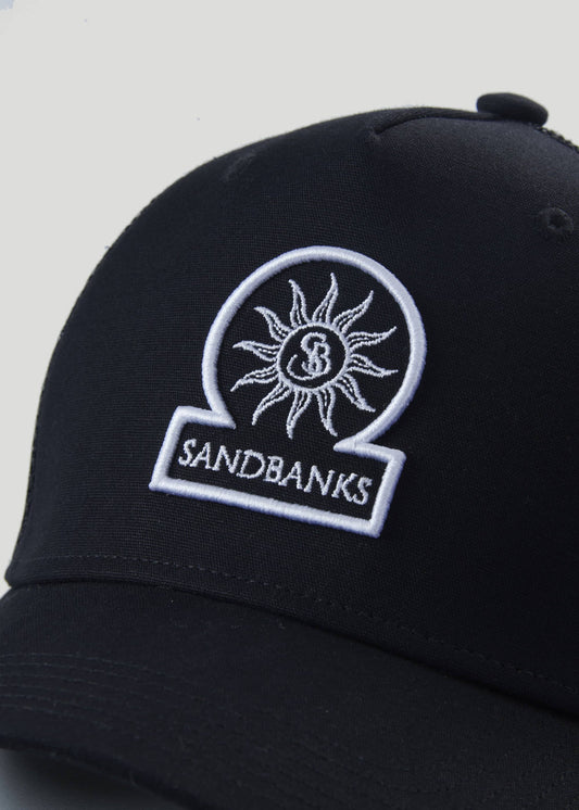 Sandbanks Badge Logo Mesh Back Cap - Black