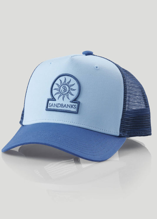 Sandbanks Badge Logo Mesh Back Cap - Crystal Blue/Blue