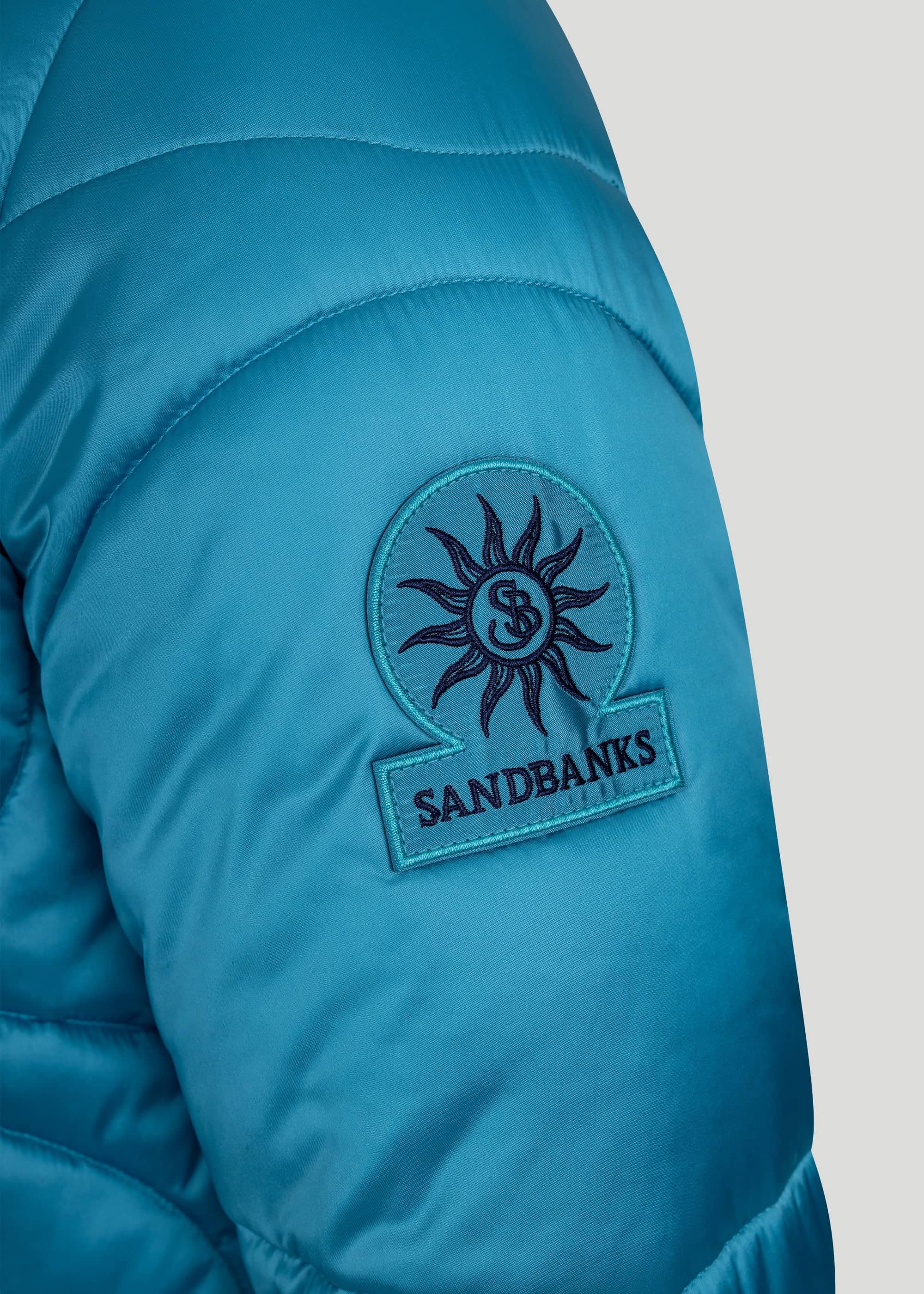 Sandbanks Salterns ECONYL® Puffer Jacket - Caribbean Sea - sandbanksco.com
