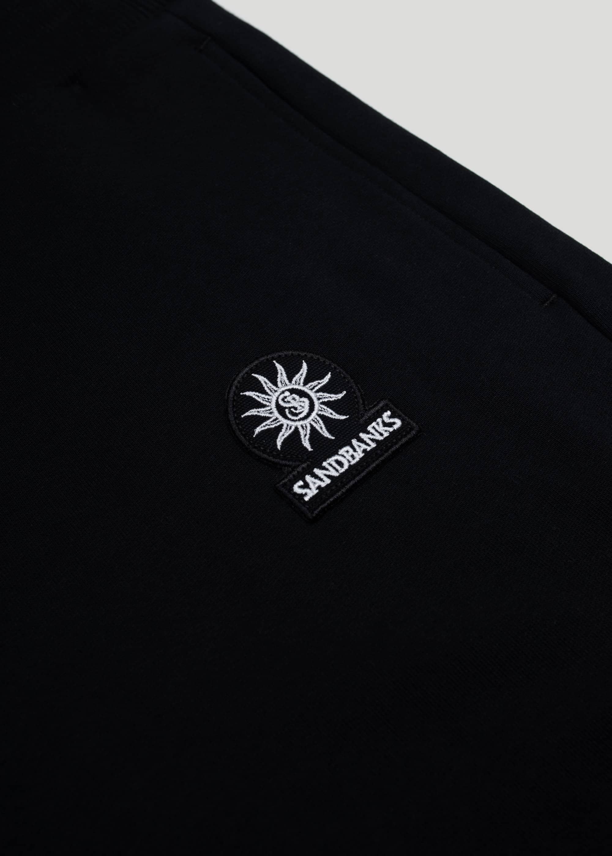 Sandbanks Badge Logo Sweat Short - Black - sandbanksco.com