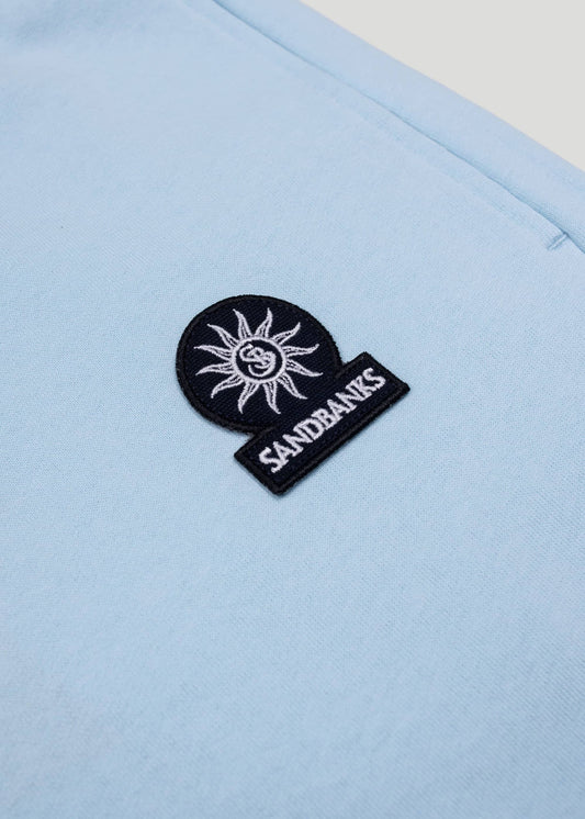 Sandbanks Badge Logo Sweat Short - Crystal Blue - sandbanksco.com