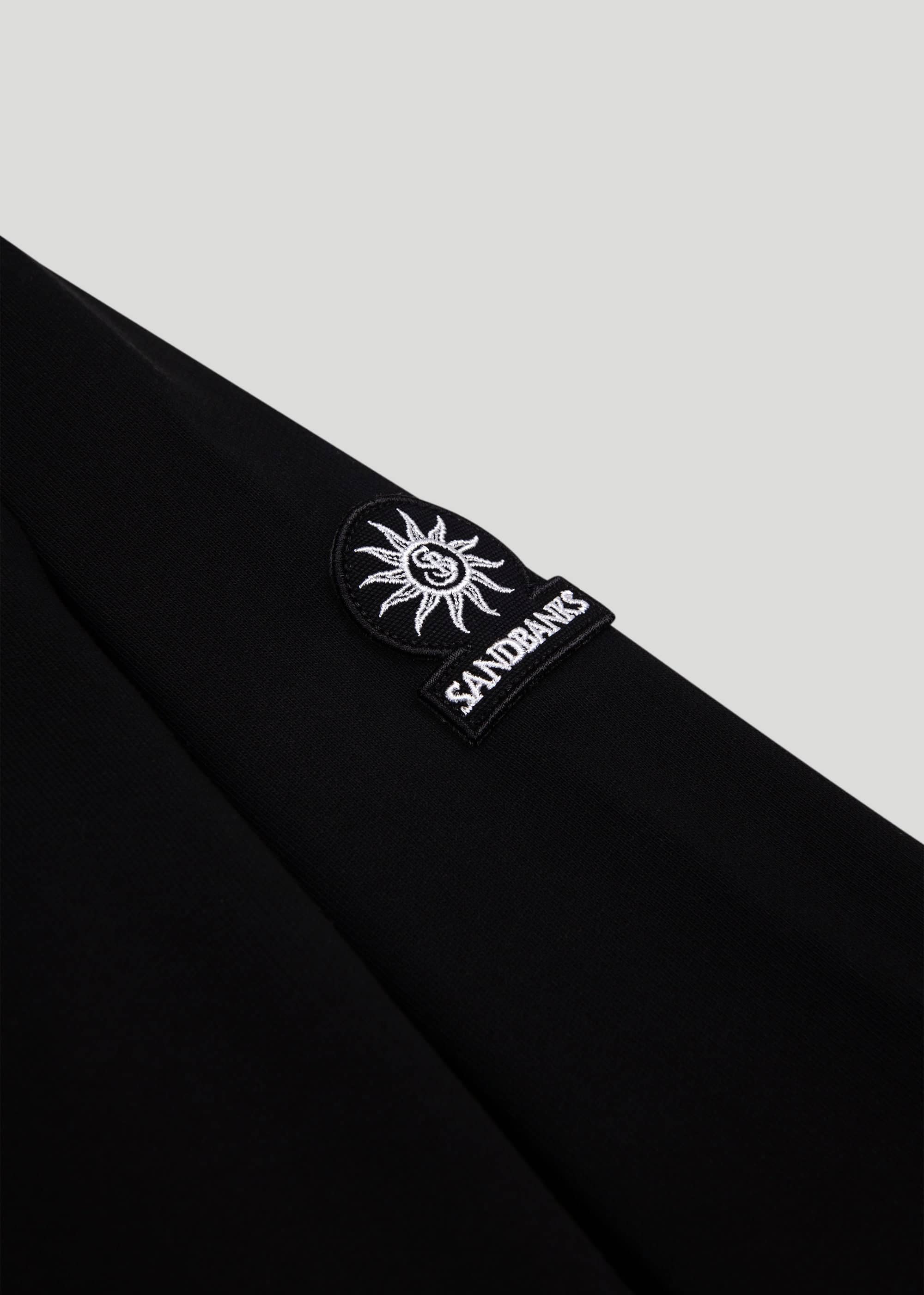 Sandbanks Badge Logo Zip Hoodie - Black - sandbanksco.com