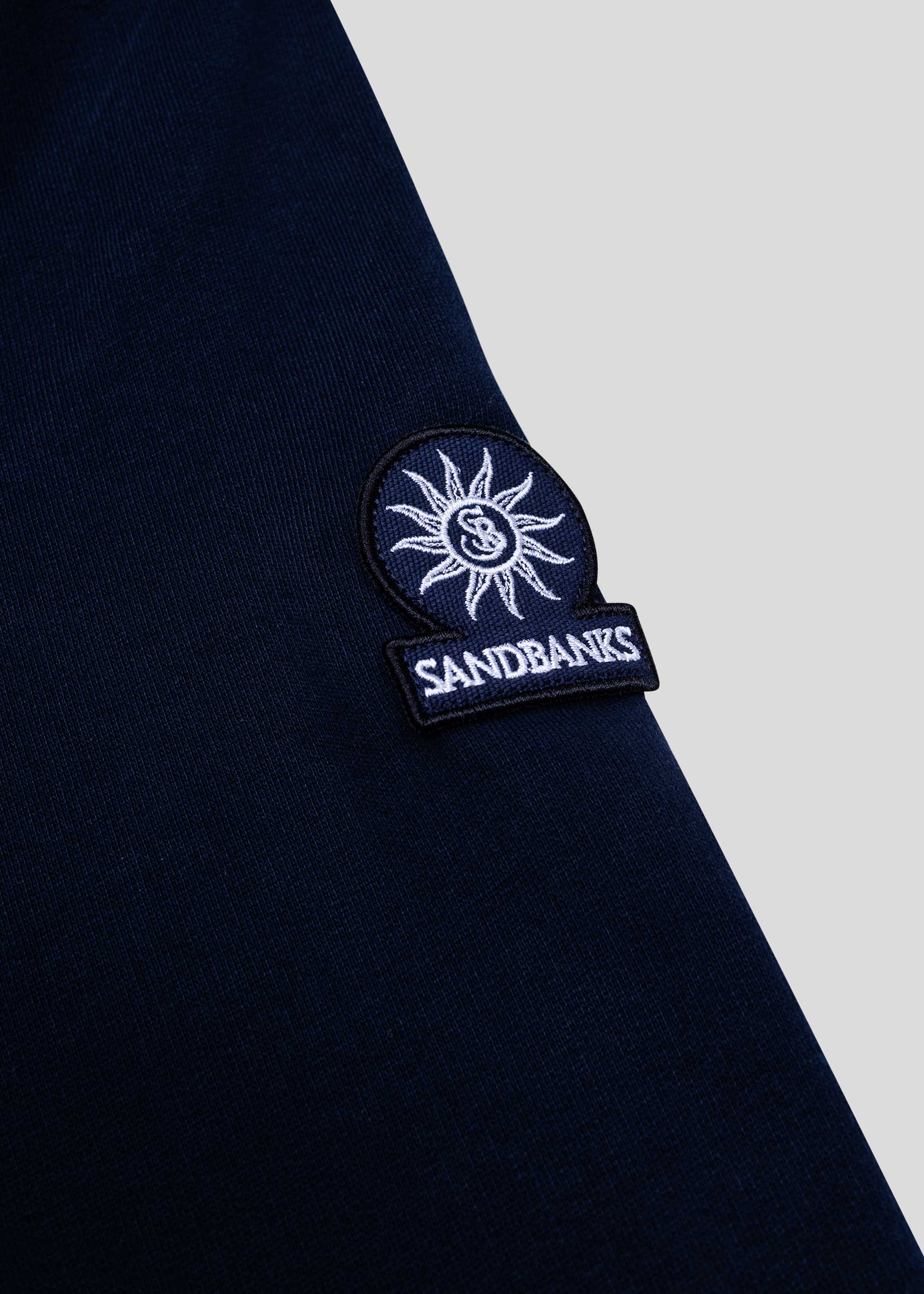 Sandbanks Badge Logo Zip Hoodie - Navy - sandbanksco.com