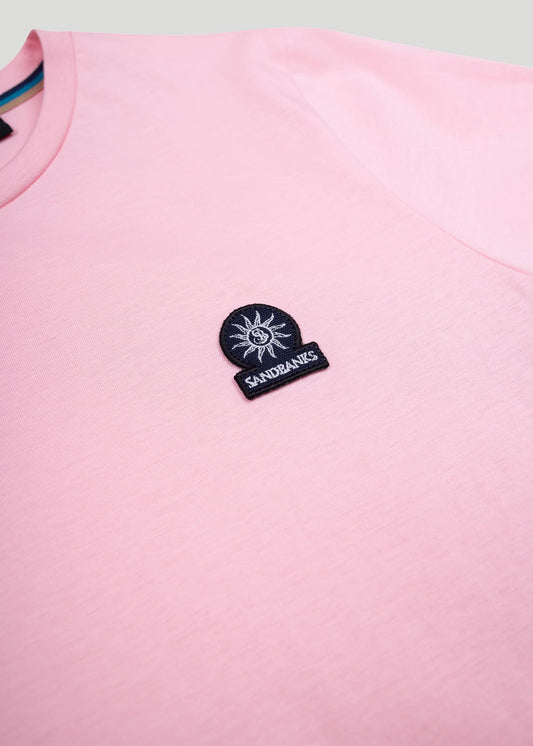 Sandbanks Women's Badge Logo T-Shirt - Crystal Rose - sandbanksco.com