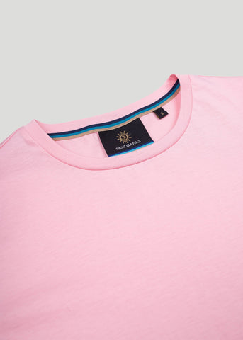 Sandbanks Women's Badge Logo T-Shirt - Crystal Rose - sandbanksco.com