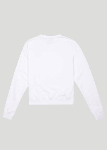 Sandbanks Women's Badge Logo Sweatshirt - Off White - sandbanksco.com