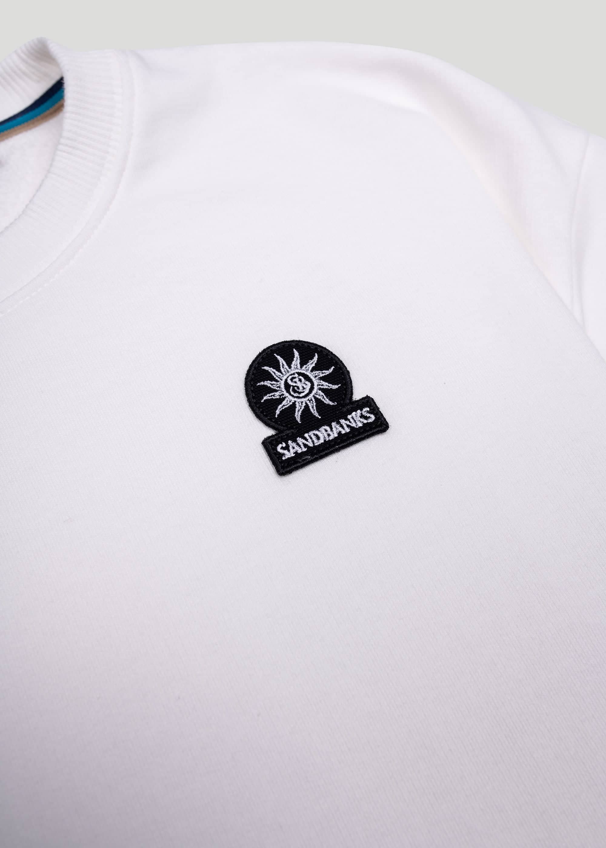 Sandbanks Women's Badge Logo Sweatshirt - Off White - sandbanksco.com