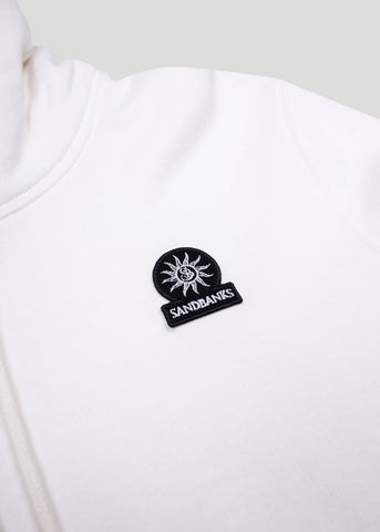 Sandbanks Women's Badge Logo Hoodie - Off White - sandbanksco.com