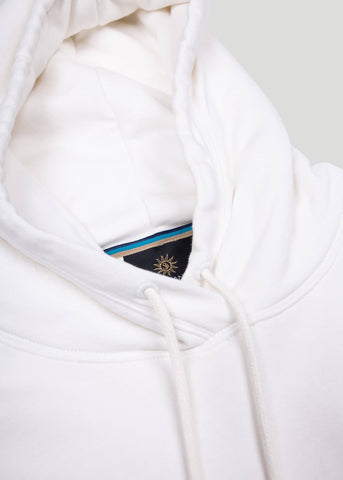 Sandbanks Women's Badge Logo Hoodie - Off White - sandbanksco.com