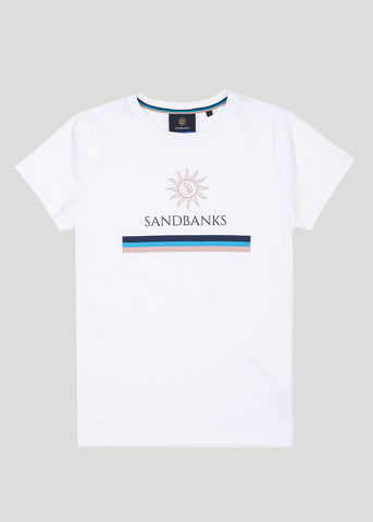 Sandbanks Women's OG Logo T-Shirt - White - sandbanksco.com