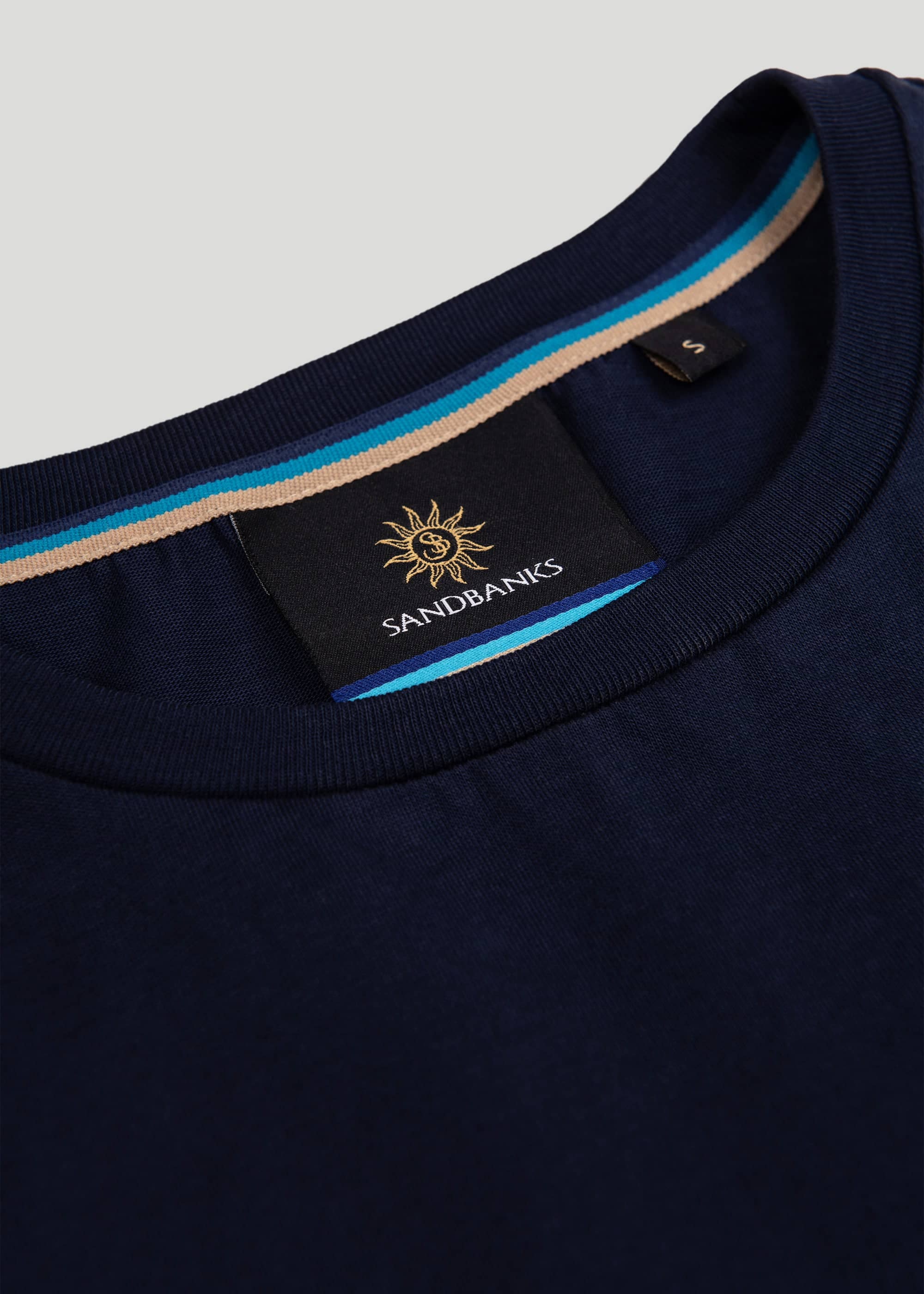 Sandbanks Badge Logo T-Shirt - Navy - sandbanksco.com
