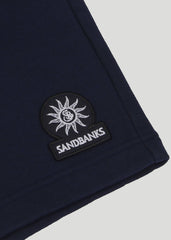 Sandbanks Badge Logo Sweat Short - Navy